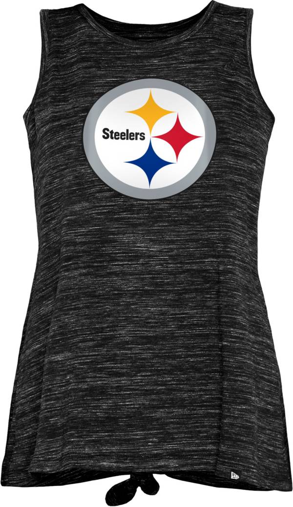 New Era Women's Pittsburgh Steelers Tie Back Black Tank Top product image