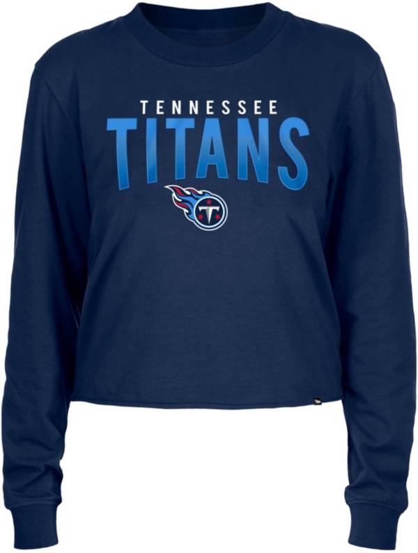 New Era Women's Tennessee Titans Navy Sporty Long Sleeve Crop Top product image