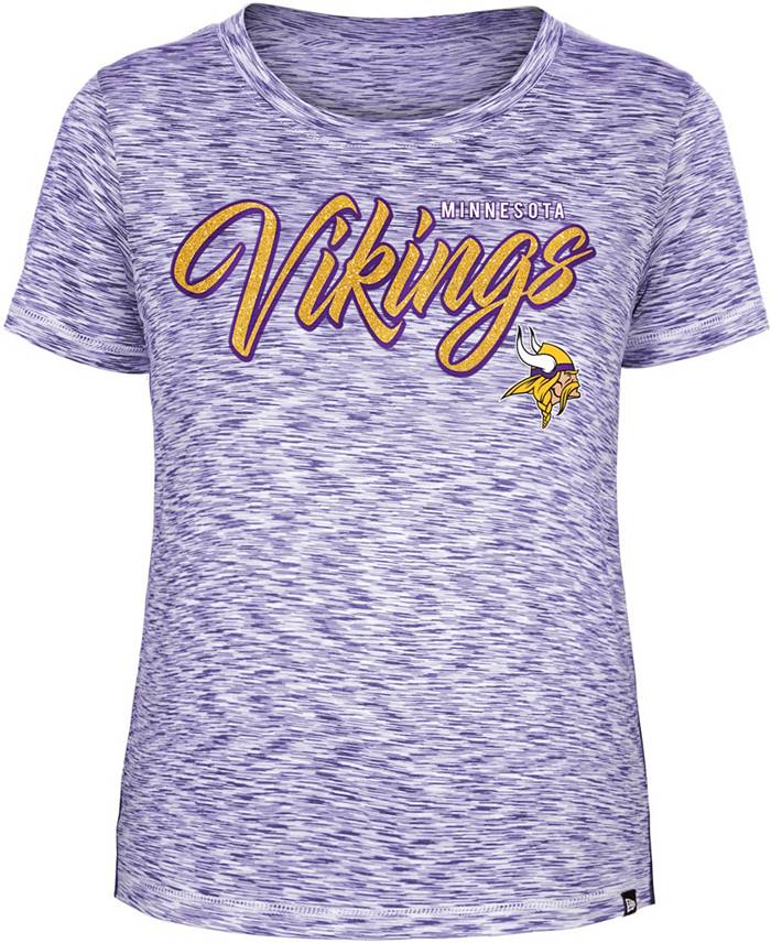 Women's New Era Purple Minnesota Vikings Tie-Dye Long Sleeve T-Shirt