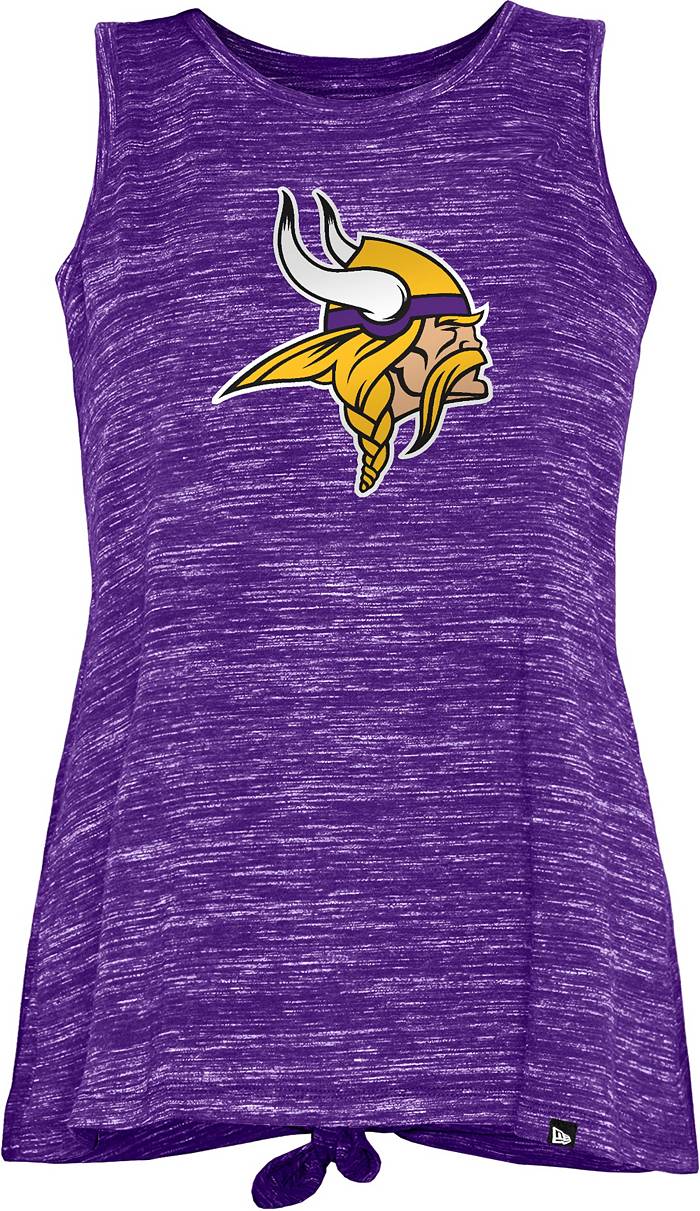 New Era Women's Minnesota Vikings Tie Back Purple Tank Top