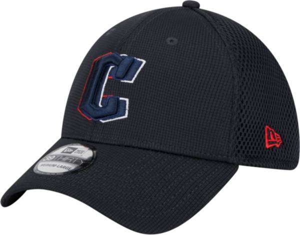 New Era Youth Cleveland Guardians Navy 39THIRTY Overlap Stretch Fit Hat product image