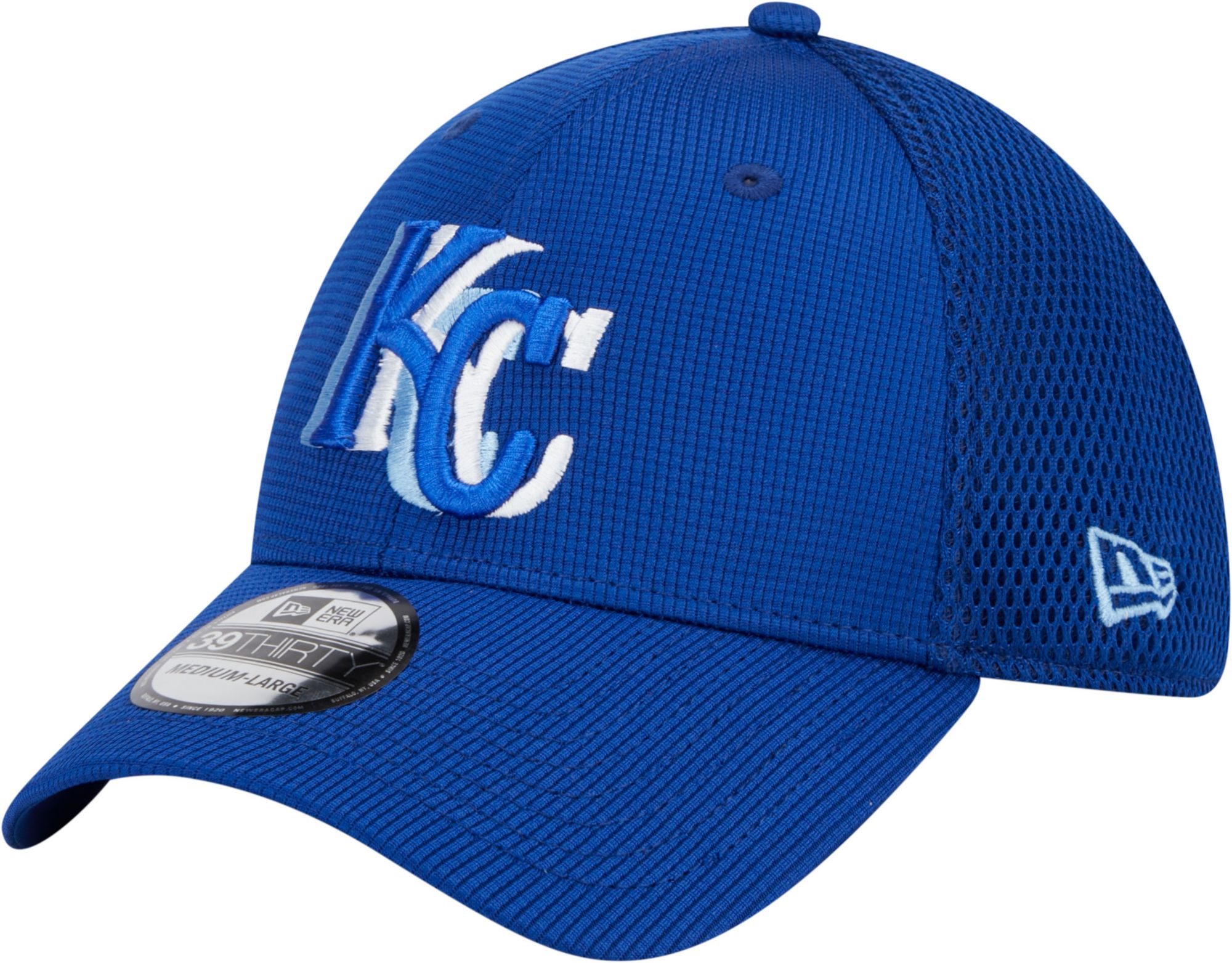 New Era Youth Kansas City Royals Blue 39THIRTY Overlap Stretch Fit Hat product image