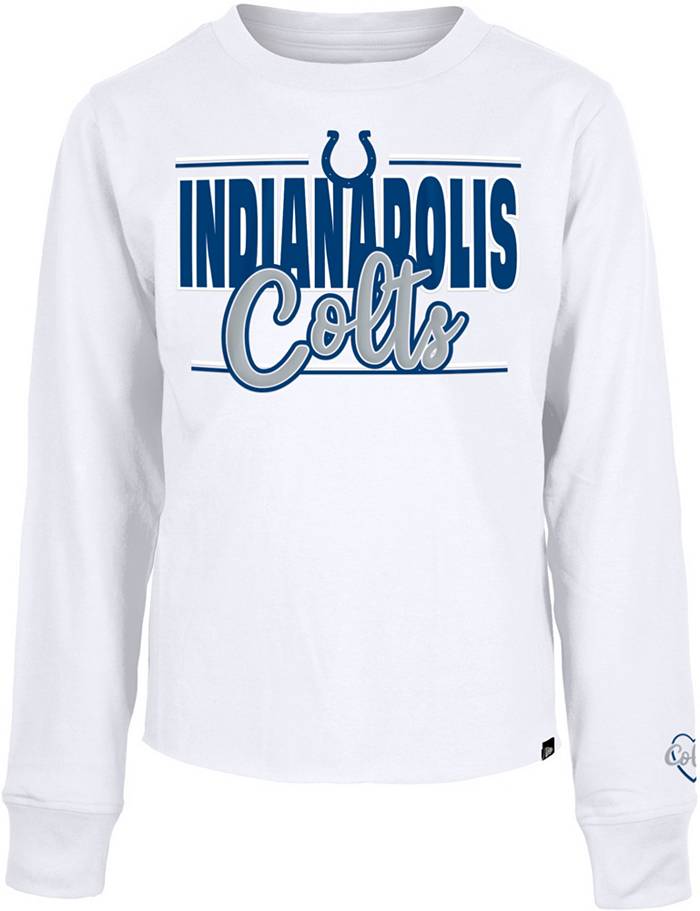 New Era Little Kids' Indianapolis Colts Script Grey Long Sleeve T-Shirt