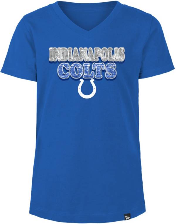 INDIANAPOLIS COLTS GL SHORT SLEEVE TOP WITH LINED FLIP-SEQUIN SLEEVES