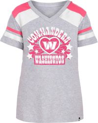 New Era Women's Washington Commanders Space Dye Glitter Red T-Shirt