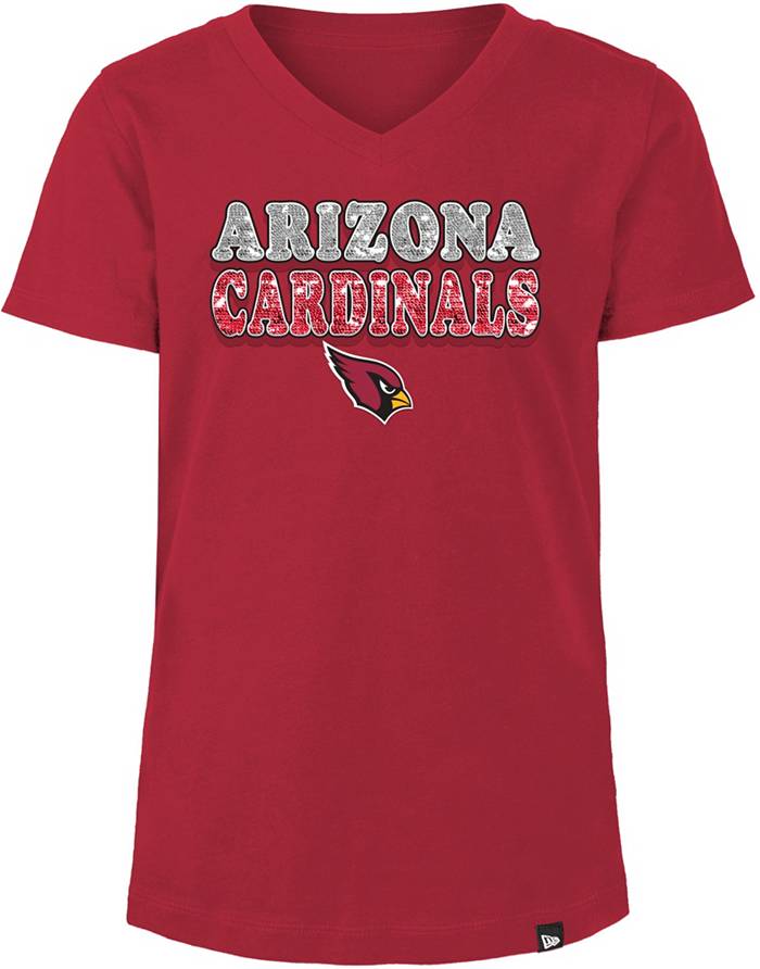 New Era Girls' Arizona Cardinals Glitter Star T-Shirt
