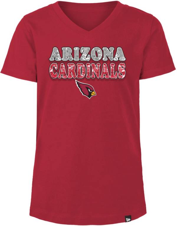 New Era Girls' Arizona Cardinals Glitter Star T-Shirt