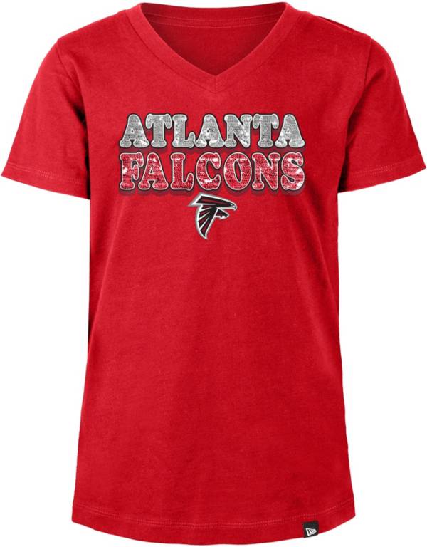 New Era Girls' Atlanta Falcons Sequins Black T-Shirt product image