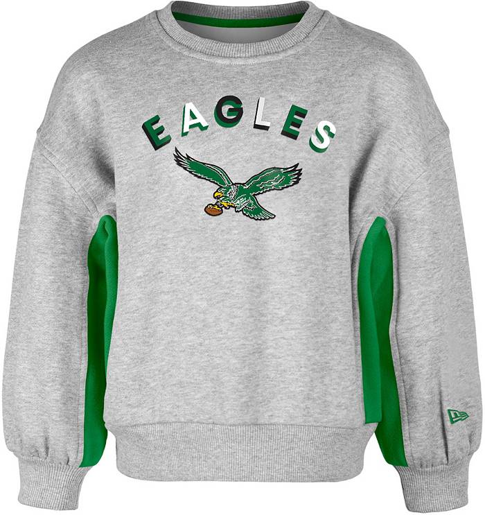New Era Little Kids' Philadelphia Eagles Balloon Grey Crew Sweatshirt