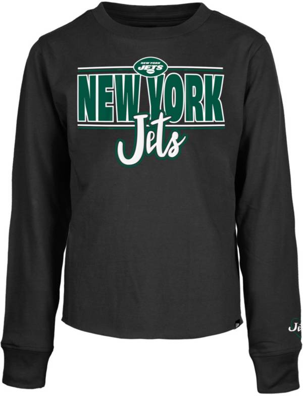 New Era Little Kids' New York Jets Script Black Long Sleeve T-Shirt product image