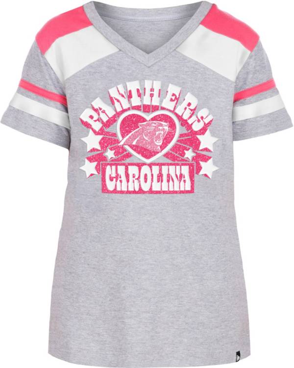 Girls Carolina Panthers T-Shirt New Era Long Sleeve Tee