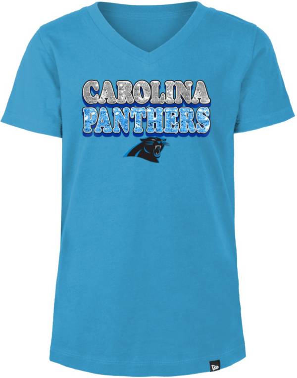 Girls Carolina Panthers T-Shirt New Era Long Sleeve Tee