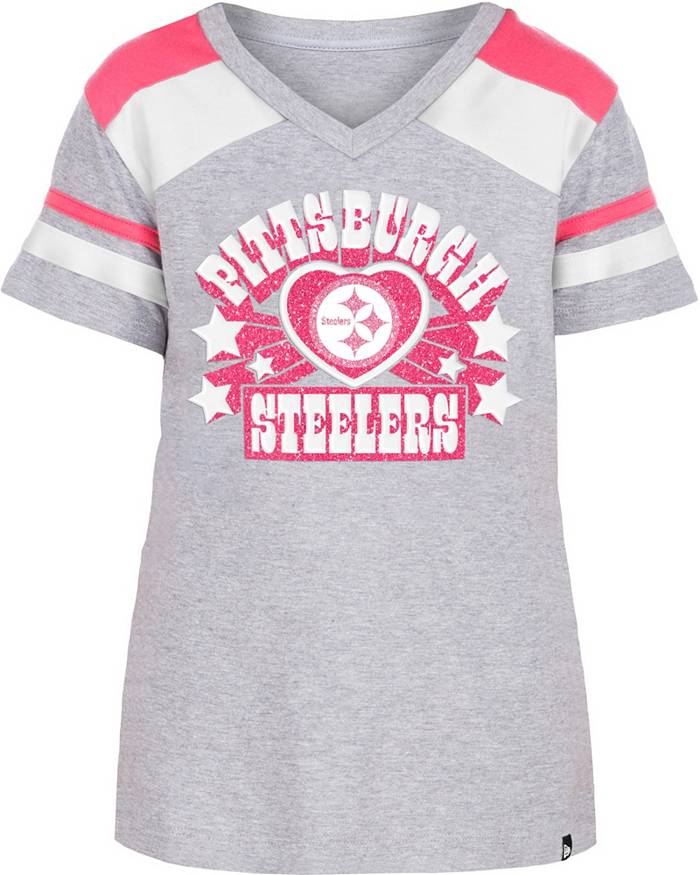 New Era Girls' Pittsburgh Steelers Glitter Star T-Shirt