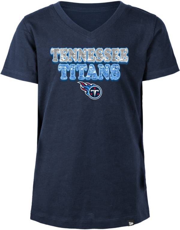 New Era Girls' Tennessee Titans Sequins Navy T-Shirt product image