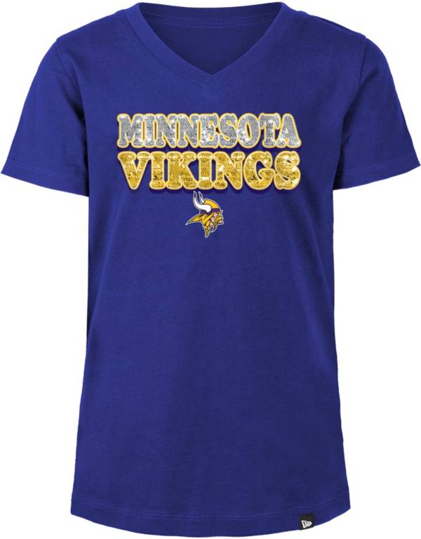 Minnesota Vikings Official NFL Kids Youth Girls Size Jersey-Style Athletic  Shirt