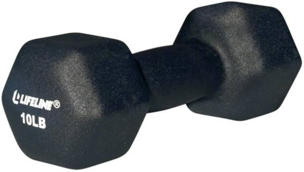 6 Lb Neoprene Dumbbell Hand Weights for Gym Workout Hex Shape Set