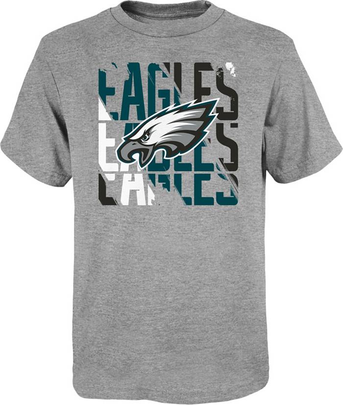 NFL Youth Philadelphia Eagles Savage Stripes Grey T-Shirt