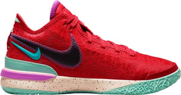 lebron red basketball shoes