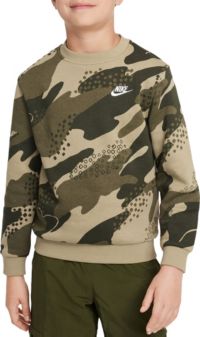 Nike Kids Sportswear Club Fleece Camo Crewneck