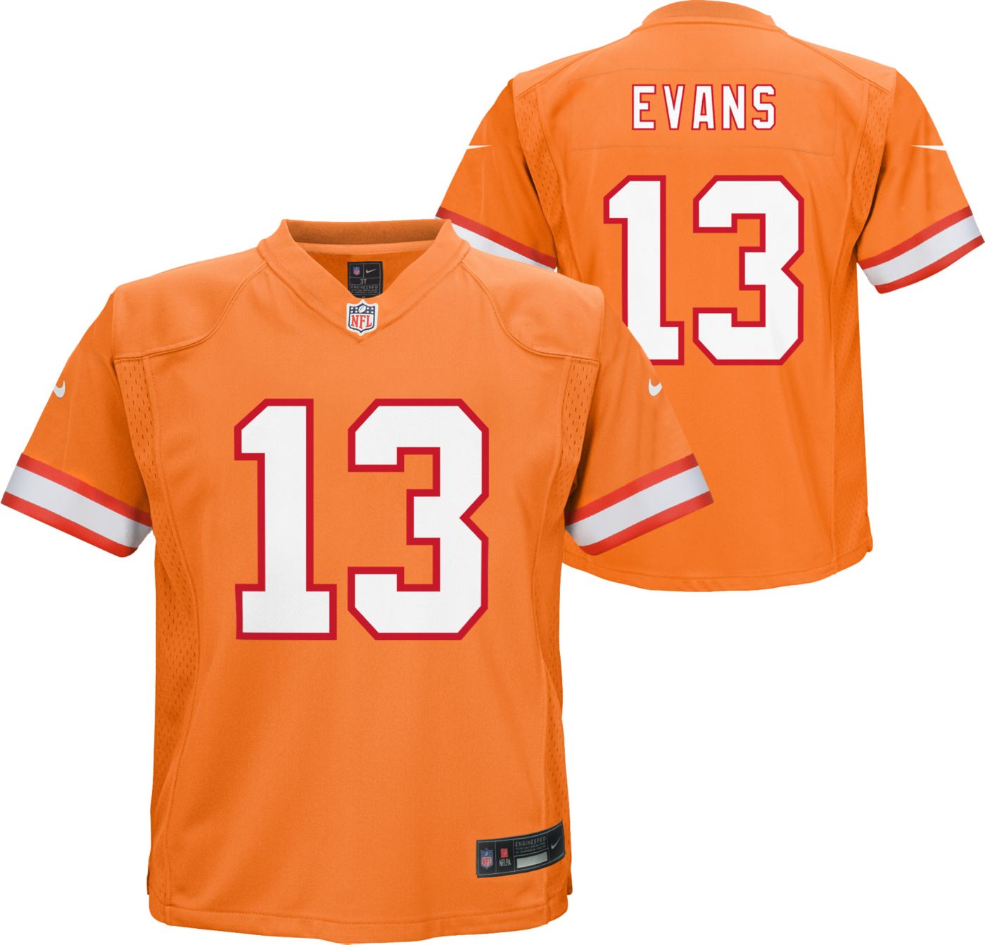 Nike Little Kids Tampa Bay Buccaneers Mike Evans 13 Alternate Orange Game Jersey Dick s Sporting Goods