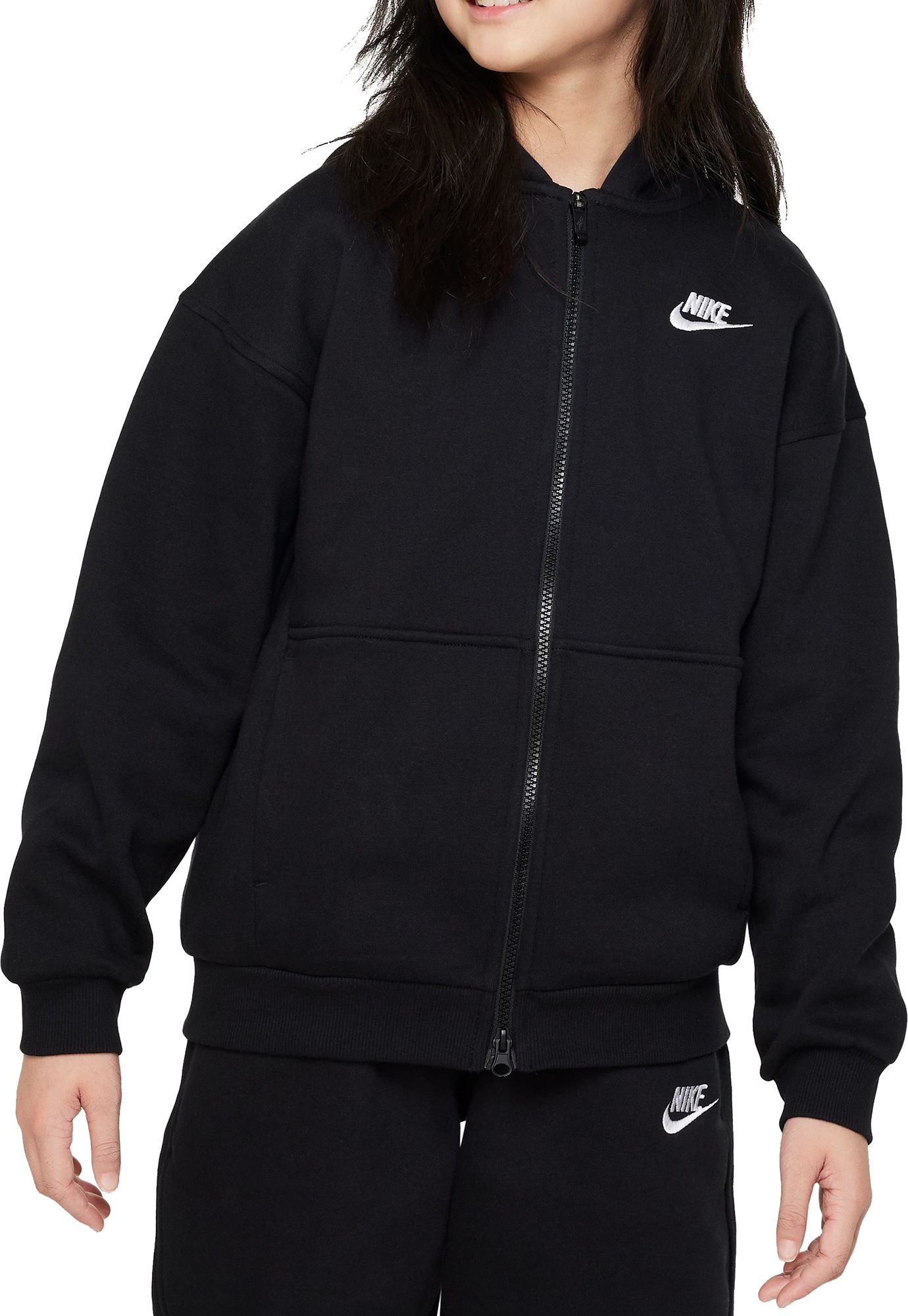 Nike Girls' Sportswear Club Fleece Oversized Full-Zip Hoodie product image