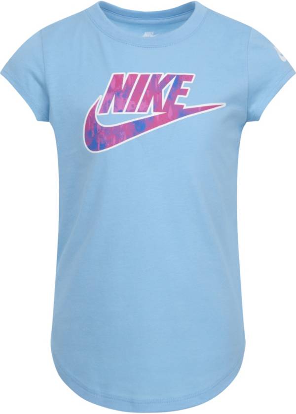 Pink blue and sales white nike shirt