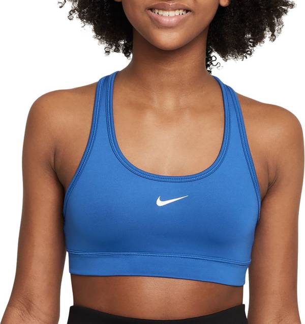 Nike Classic Logo Women's Medium Support Sports Bra DRI-FIT Royal  Blue/Black XL