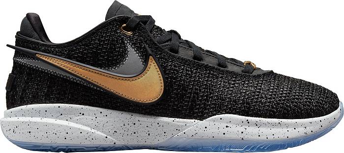 Nike LeBron 20 Grade School Basketball Shoes (Black/Gold)