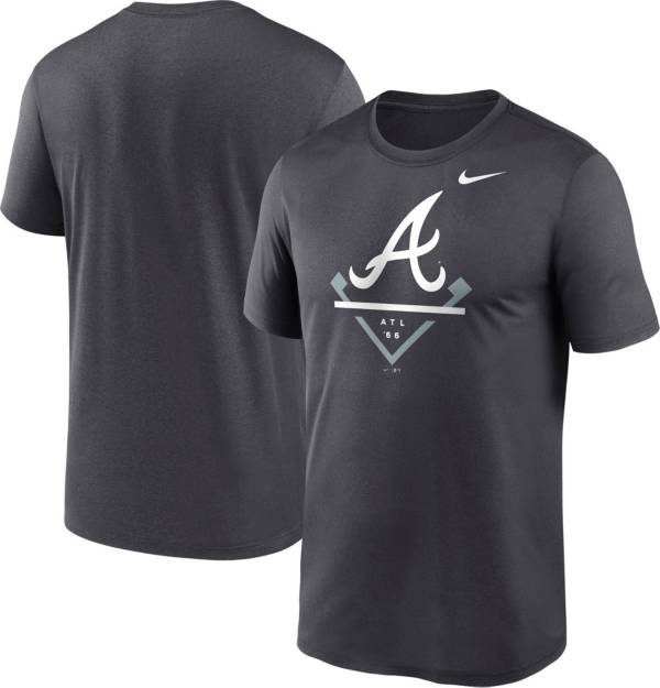 Men's Atlanta Braves Nike Gray Icon Legend Performance T-Shirt