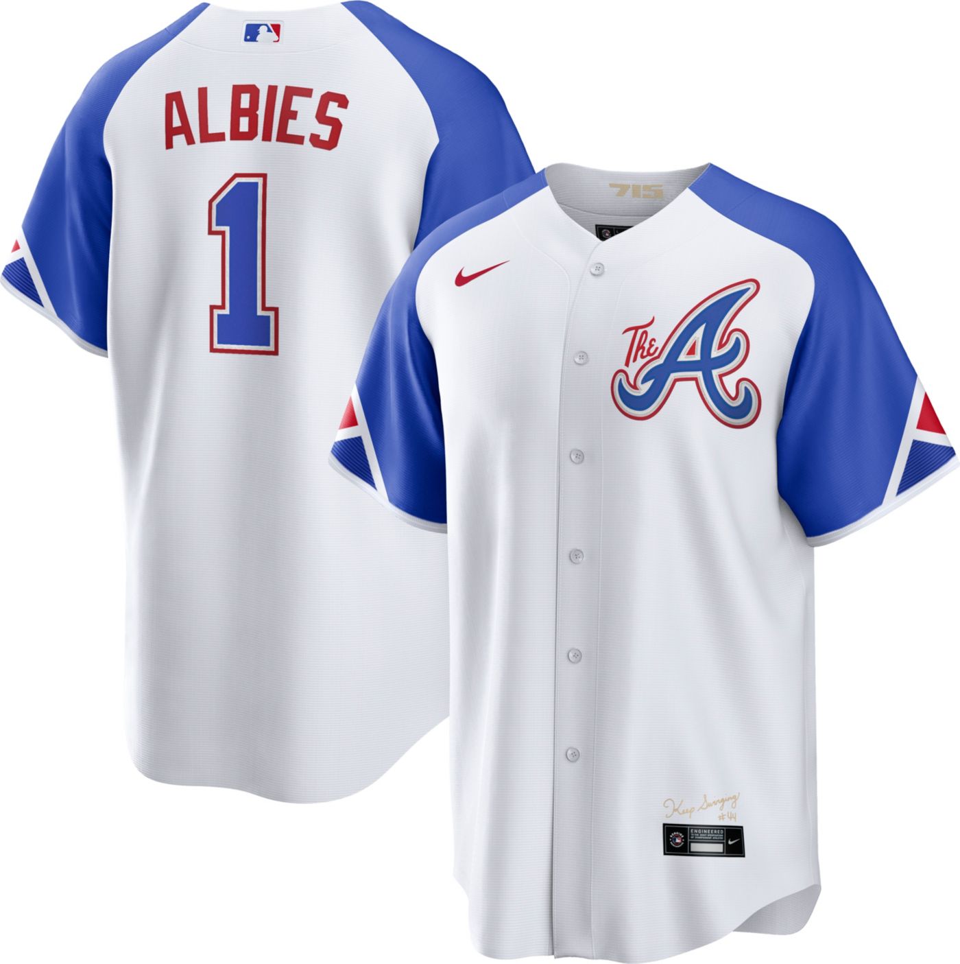 Atlanta Braves Ozzie Albies top Jersey Men LARGE