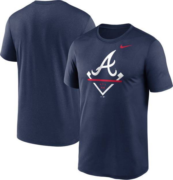 Nike Men's Atlanta Braves Navy Icon Legend Performance T-Shirt
