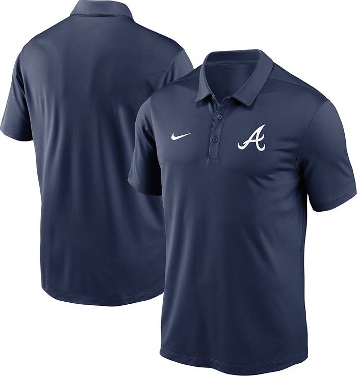 Nike DRI-FIT Light Gray Atlanta Braves Polo Shirt - SMALL