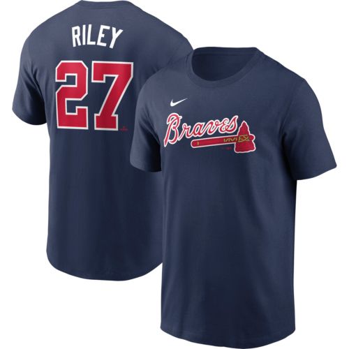 Nike Men's Atlanta Braves Austin Riley #27 Red Cool Base Alternate