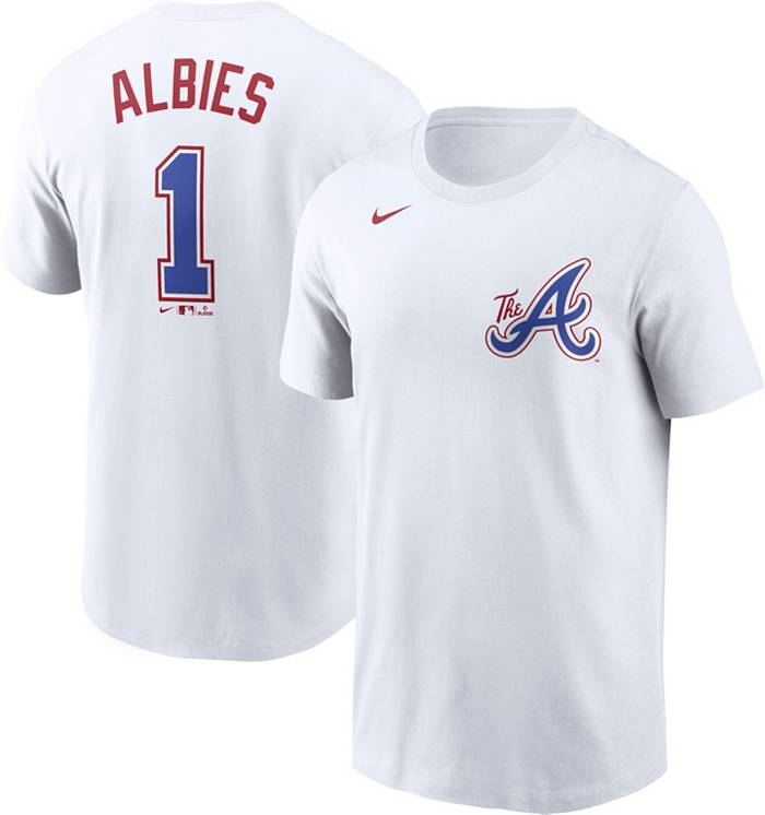Nike Men's Atlanta Braves 2023 City Connect Ozzie Albies #1 T-Shirt