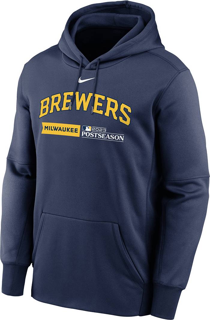 Nike Men's 2023 Postseason Milwaukee Brewers Authentic Collection Pullover  Hoodie
