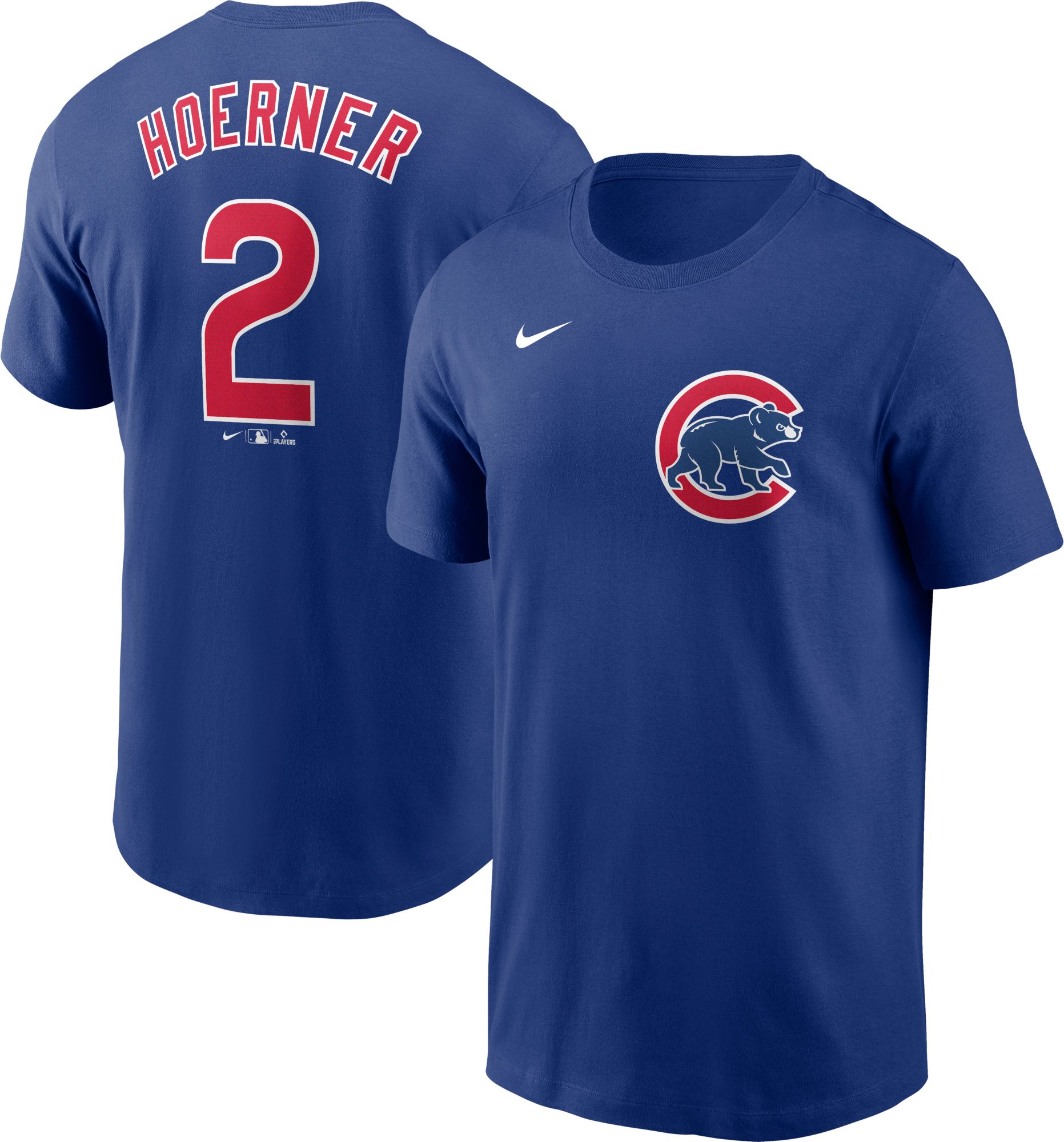 Nike Men's Chicago Cubs Nico Hoerner #2 Blue T-Shirt product image