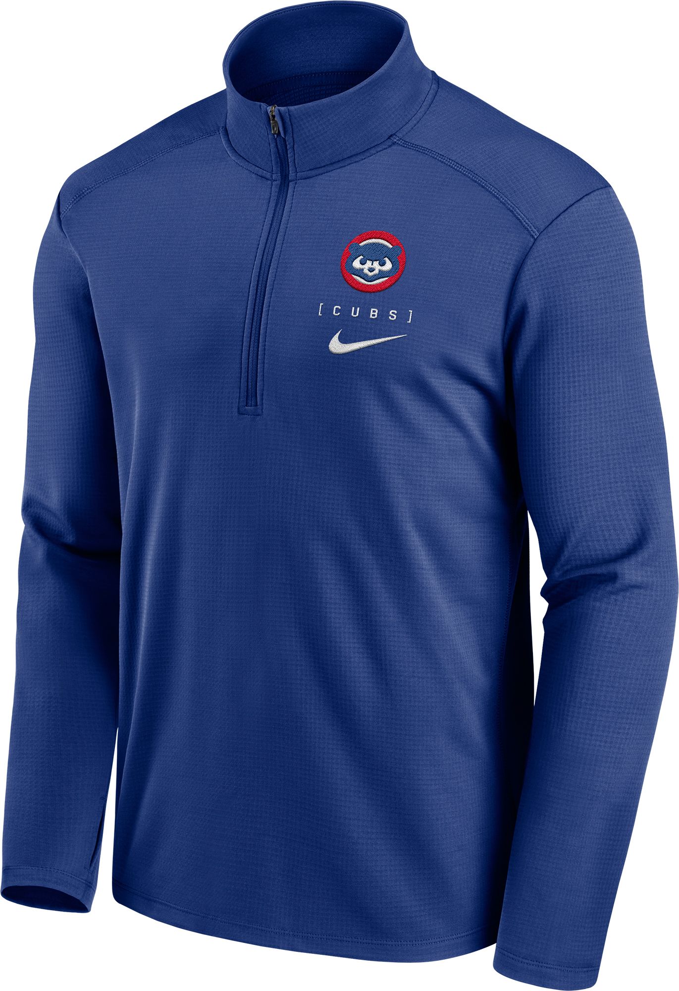 Nike Men's Chicago Cubs Blue Logo Pacer Quarter-Zip Pullover