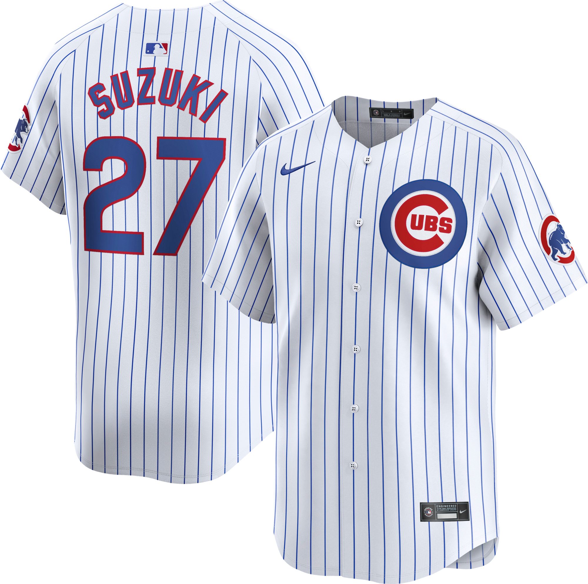 Nike Men's Chicago Cubs Seiya Suzuki #27 White Limited Vapor Jersey