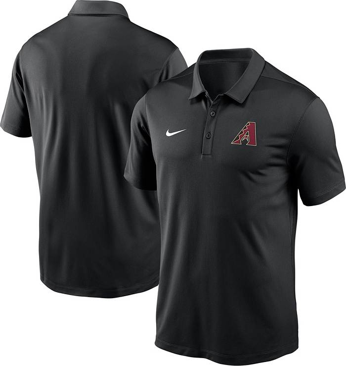 Nike Men's Arizona Diamondbacks Black Logo Franchise Polo T-Shirt