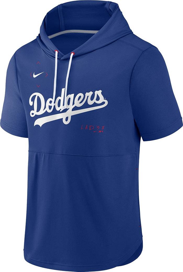 Nike Men's Los Angeles Dodgers Blue Springer Short Sleeve Hoodie