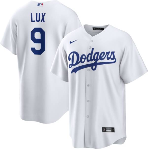 Nike Men's Los Angeles Dodgers Gavin Lux #9 White Cool Base Home Jersey product image