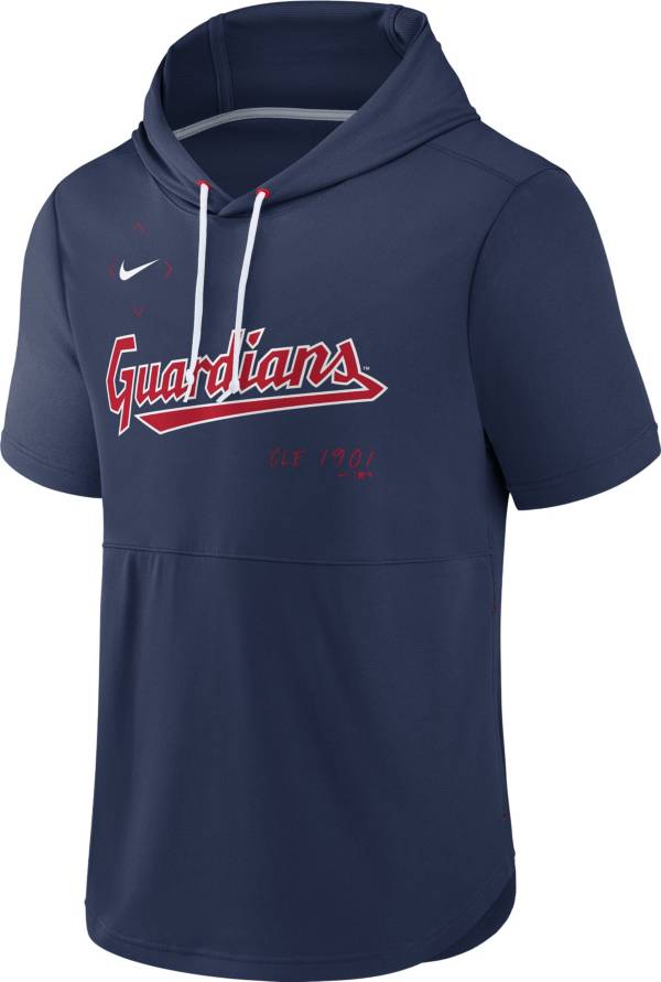 Nike Men's Cleveland Guardians Navy Springer Short Sleeve Hoodie product image
