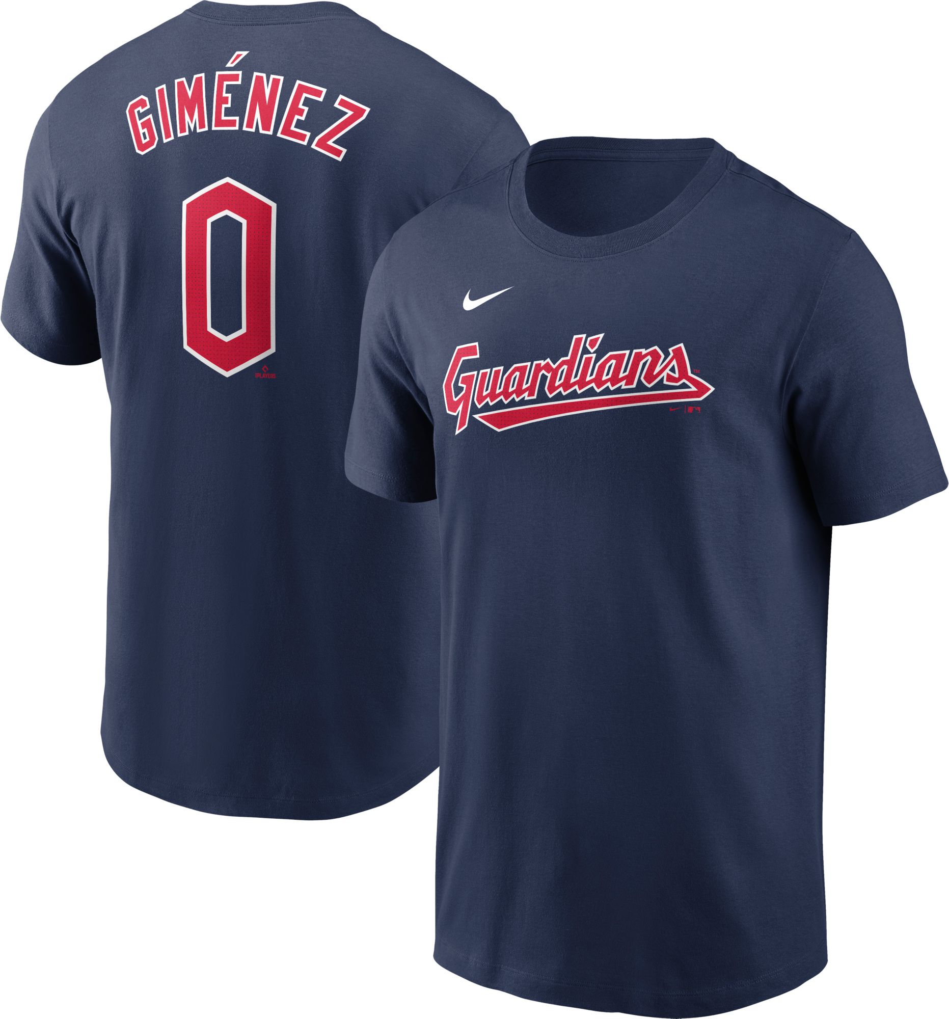 Nike Men's Cleveland Guardians Andrés Giménez #0 Navy T-Shirt product image