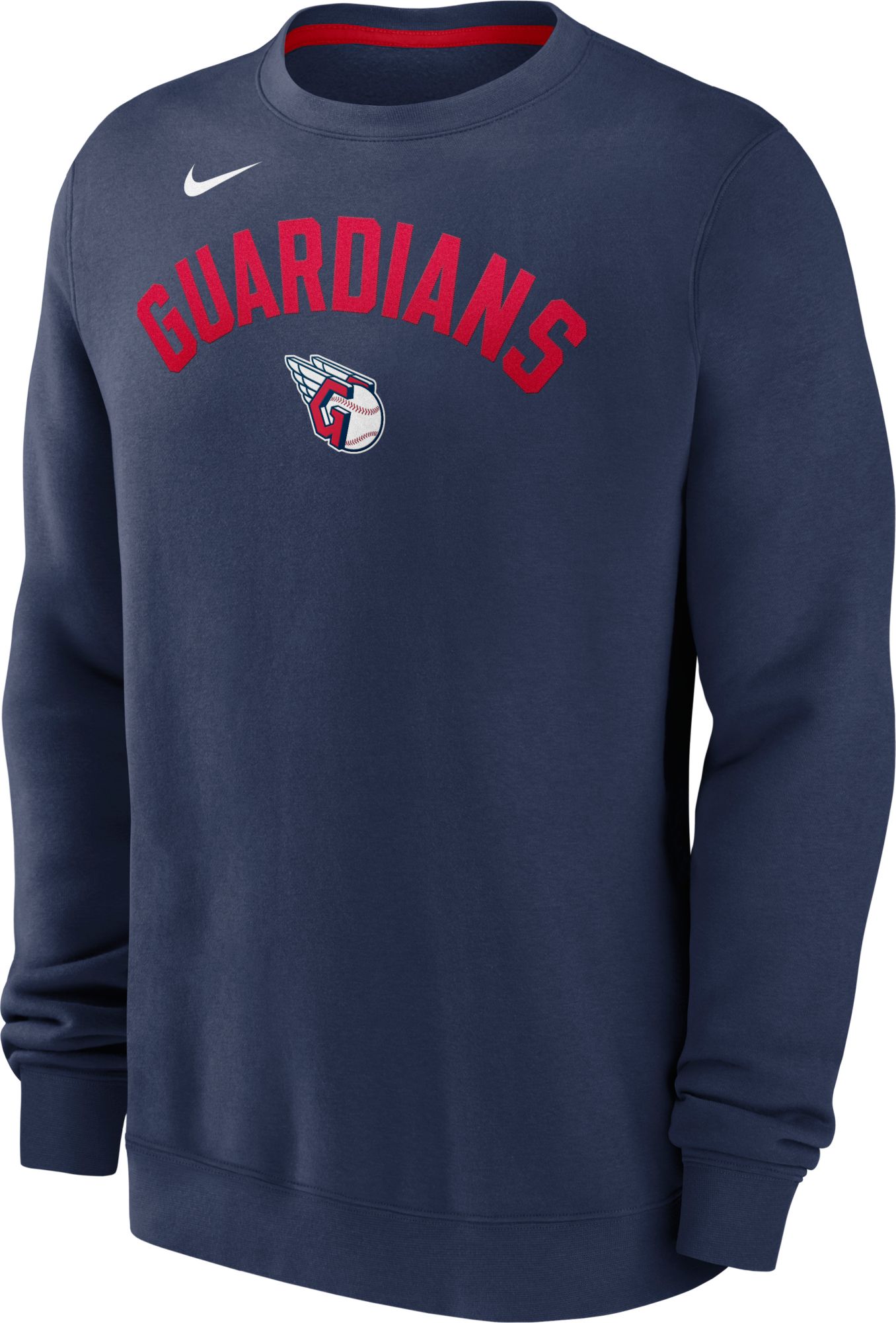 Nike Men's Cleveland Guardians Navy Fleece Crew Neck Sweatshirt