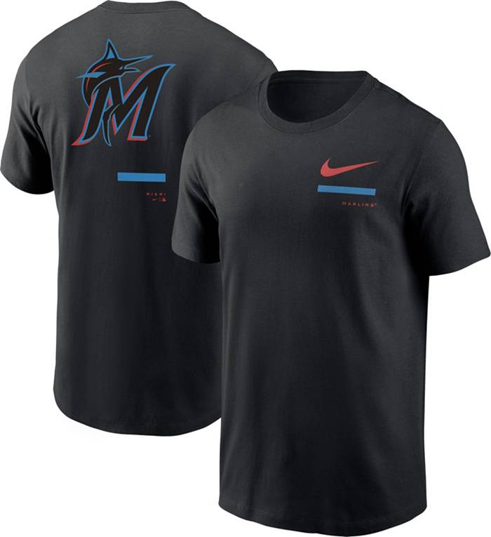 Nike Men's Miami Marlins Black Over Shoulder T-Shirt