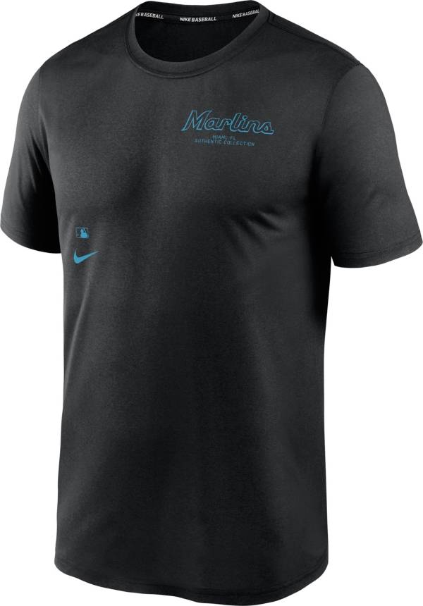 Nike Men s Miami Marlins Black Authentic Collection Early Work T