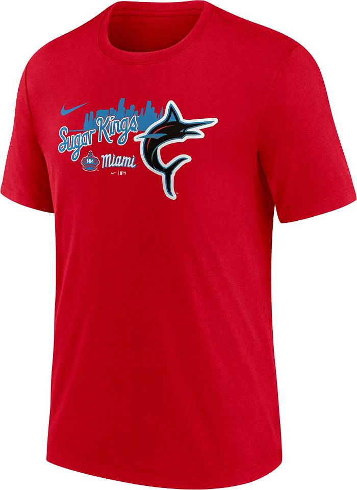 Men's Miami Marlins Nike Red City Connect Tri-Blend T-Shirt