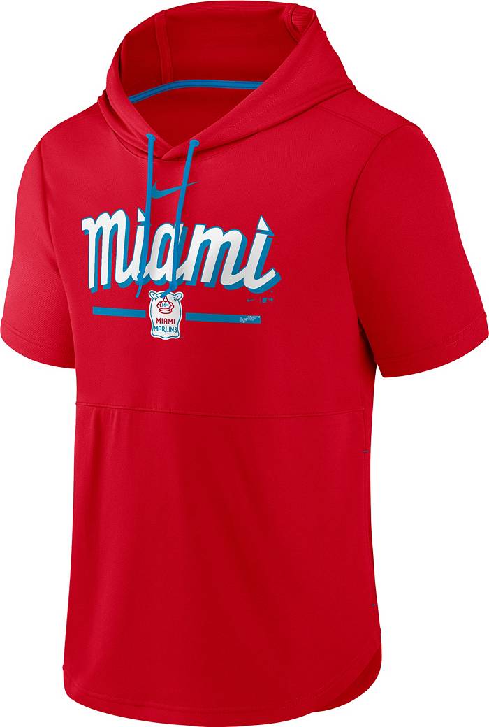 Nike Men's Miami Marlins City Connect Short Sleeve Hoodie