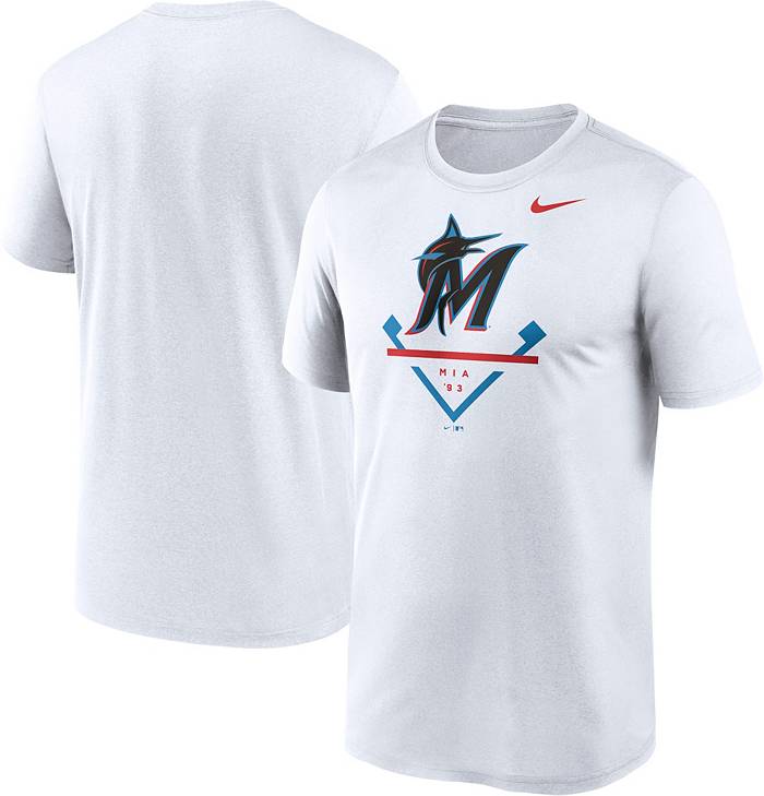 Miami Marlins Nike Women's City Connect Velocity Practice Performance  V-Neck T-Shirt - Red