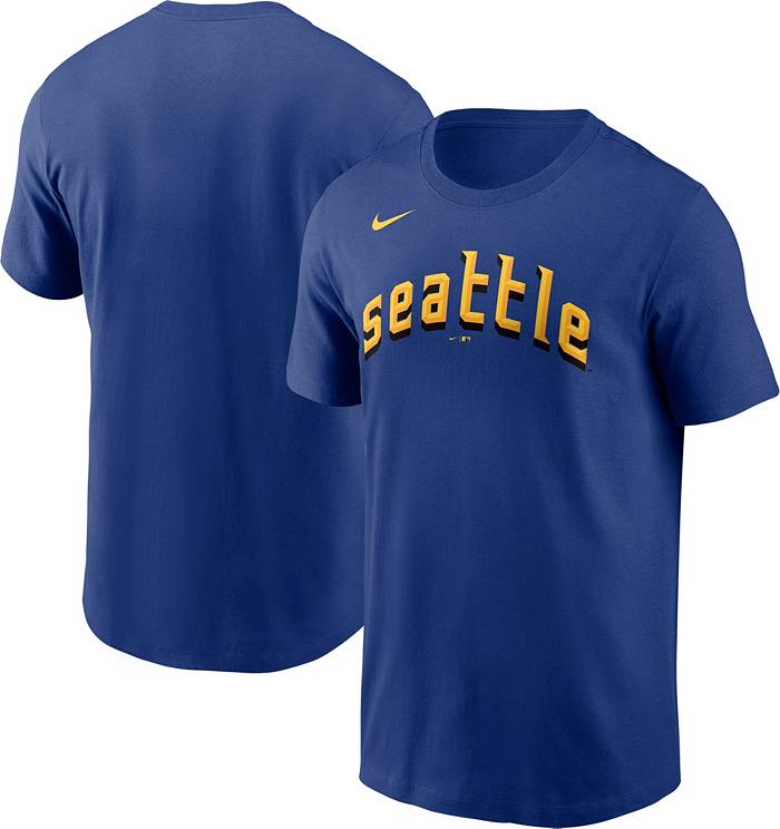 Men's Seattle Mariners Nike City Connect Wordmark Drift T-Shirt Medium